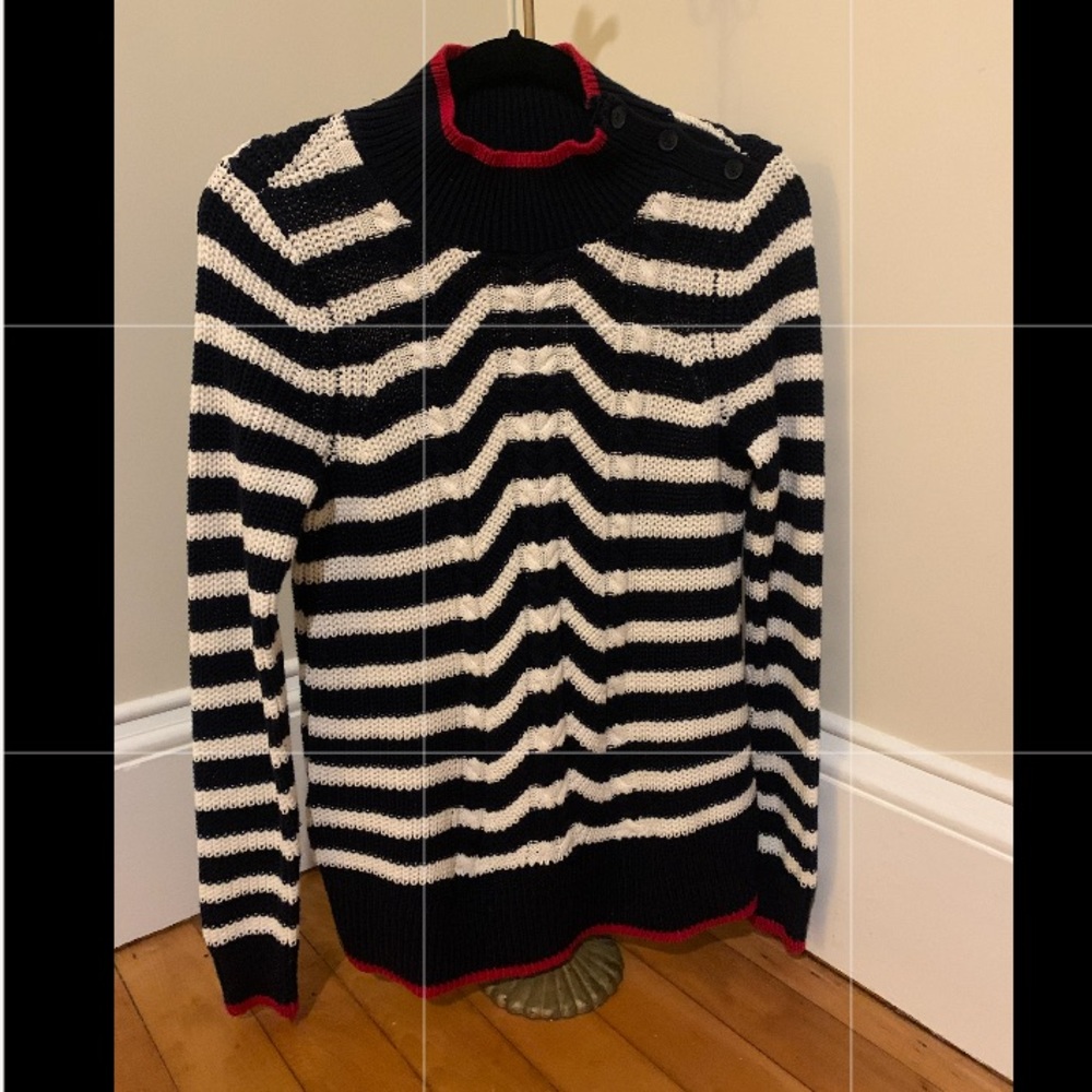 LOFT size small nautical preppy patriotic sweater